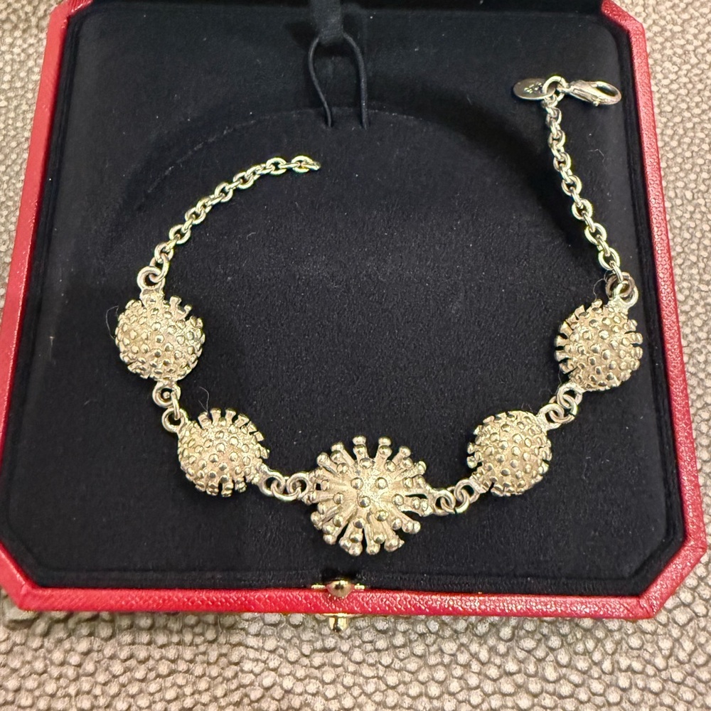 Flower Sun Burst Bracelet Silver 925